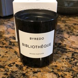Byredo Bibliotheque candle, votive, retails $45